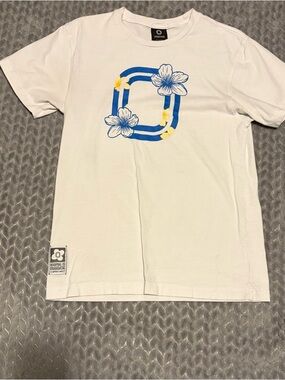 Overtime White Short-Sleeve Floral Graphic Tee